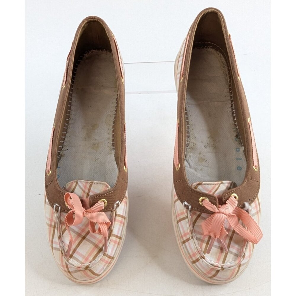Sperry Hailey Slip-On Loafers Women’s Size 10 M Brown Peach Plaid - Picture 2 of 8